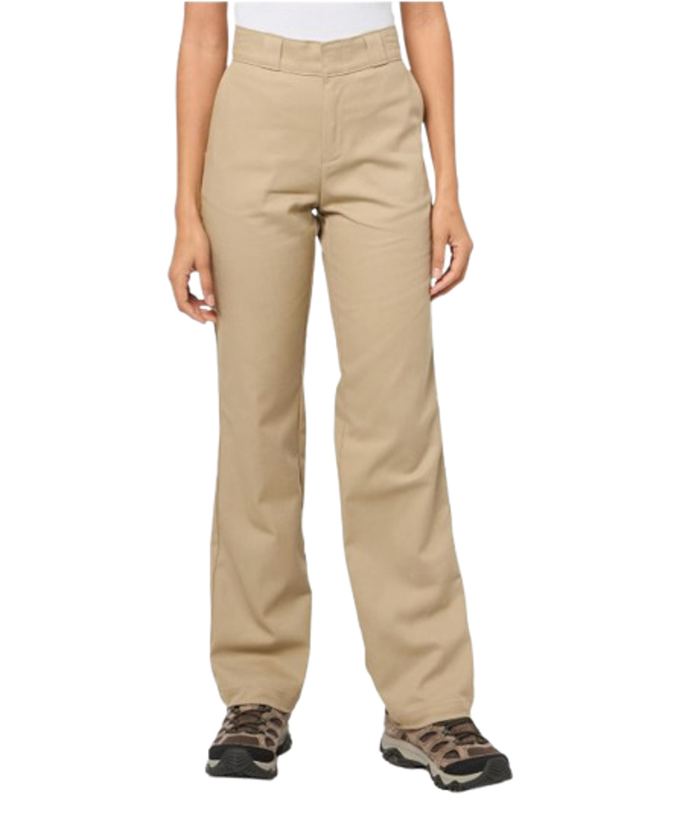 DICKIES Womens 776 Flex Slim Fit Pants Size 4R Tan Desert Sand Stretch Twill NWT